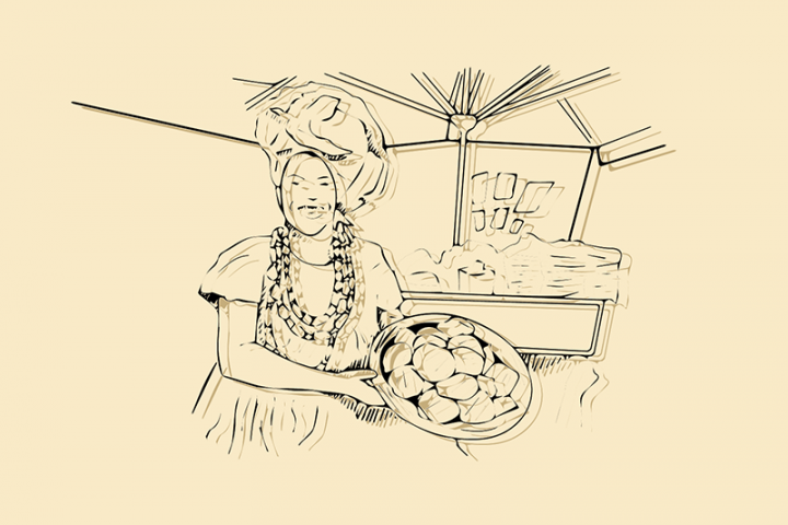 ilustração - baiana acarajé